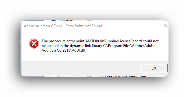 Adobe Audition Fix Error AuUI